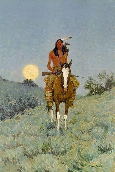 Frederic Remington outlier oil painting image